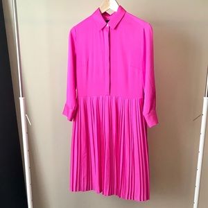 Fabulous Hot Pink Pleated Dress